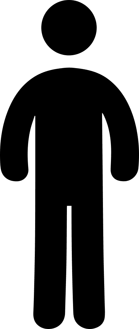 male standing icon